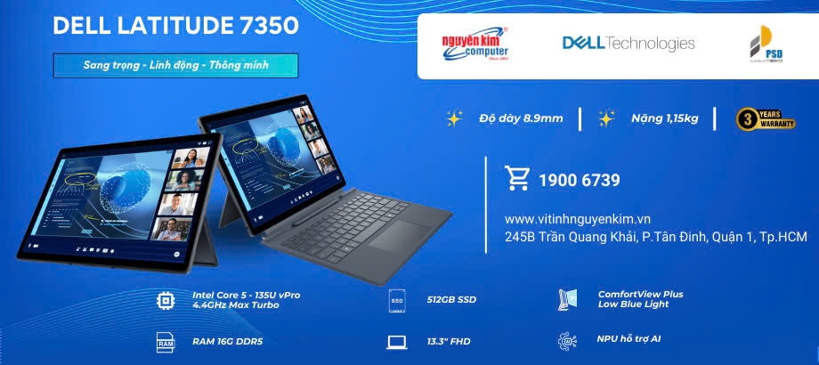 Dell Latitude 7350 (2024): Sang Trọng - Linh Động - Thông Minh