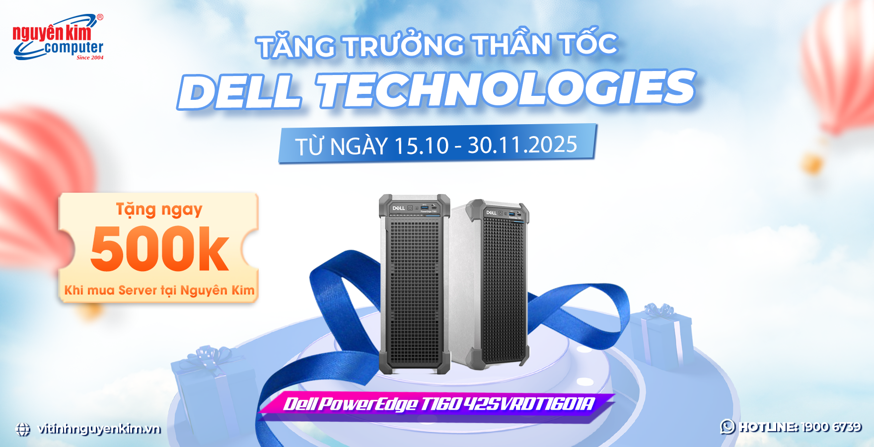 Dell PowerEdge T160 - Hỗ trợ sức mạnh công nghệ cho doanh nghiệp vừa và nhỏ (SMB) tăng trưởng thần tốc