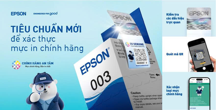 Tiêu Chuẩn Mới Để Xác Thực Mực In Epson Chính Hãng Tại Vi Tính Nguyên Kim