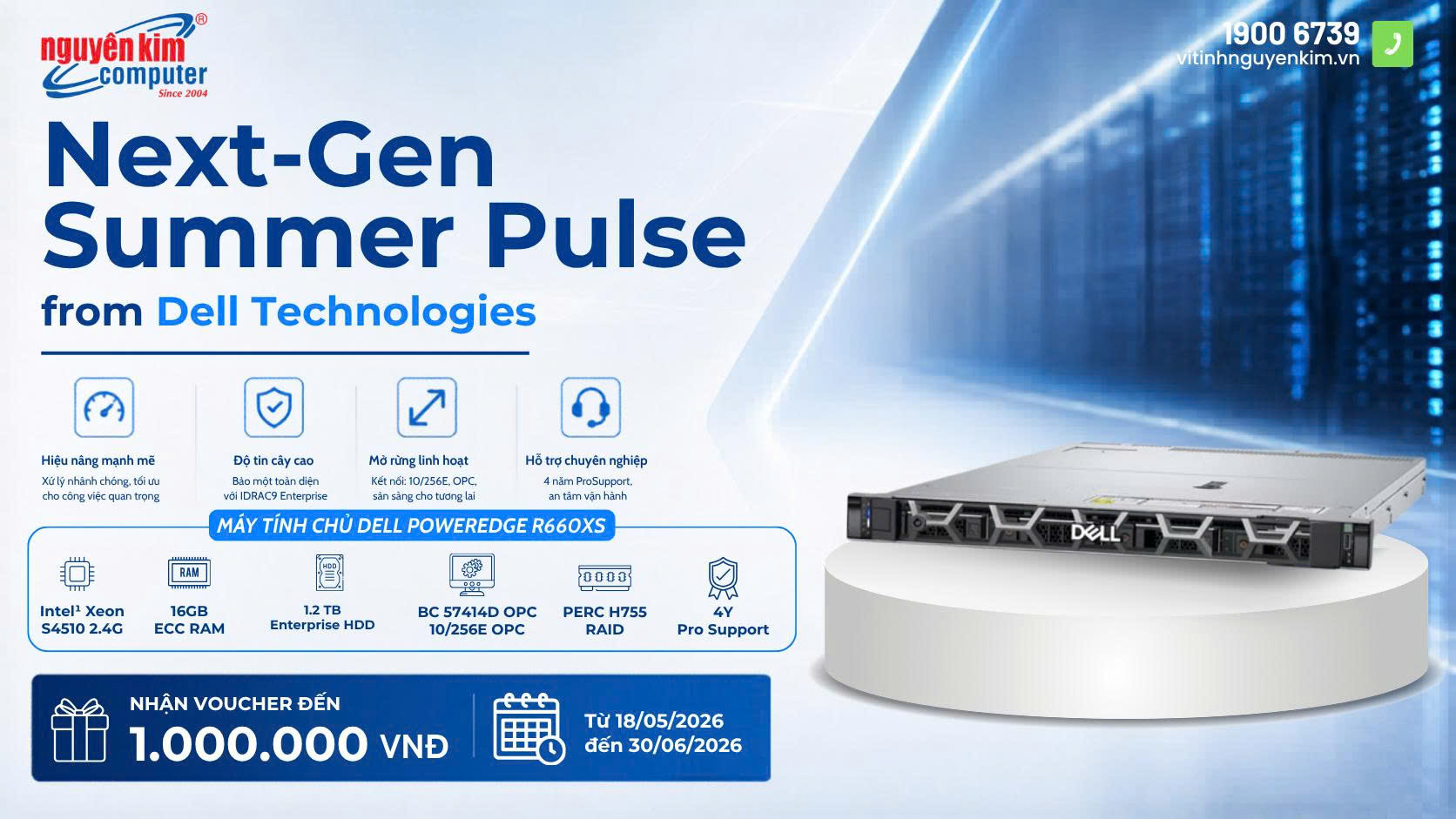 Dell PowerEdge R660xs: Định Nghĩa Lại Hiệu Suất Máy Chủ 1U Cho Doanh Nghiệp Hiện Đại