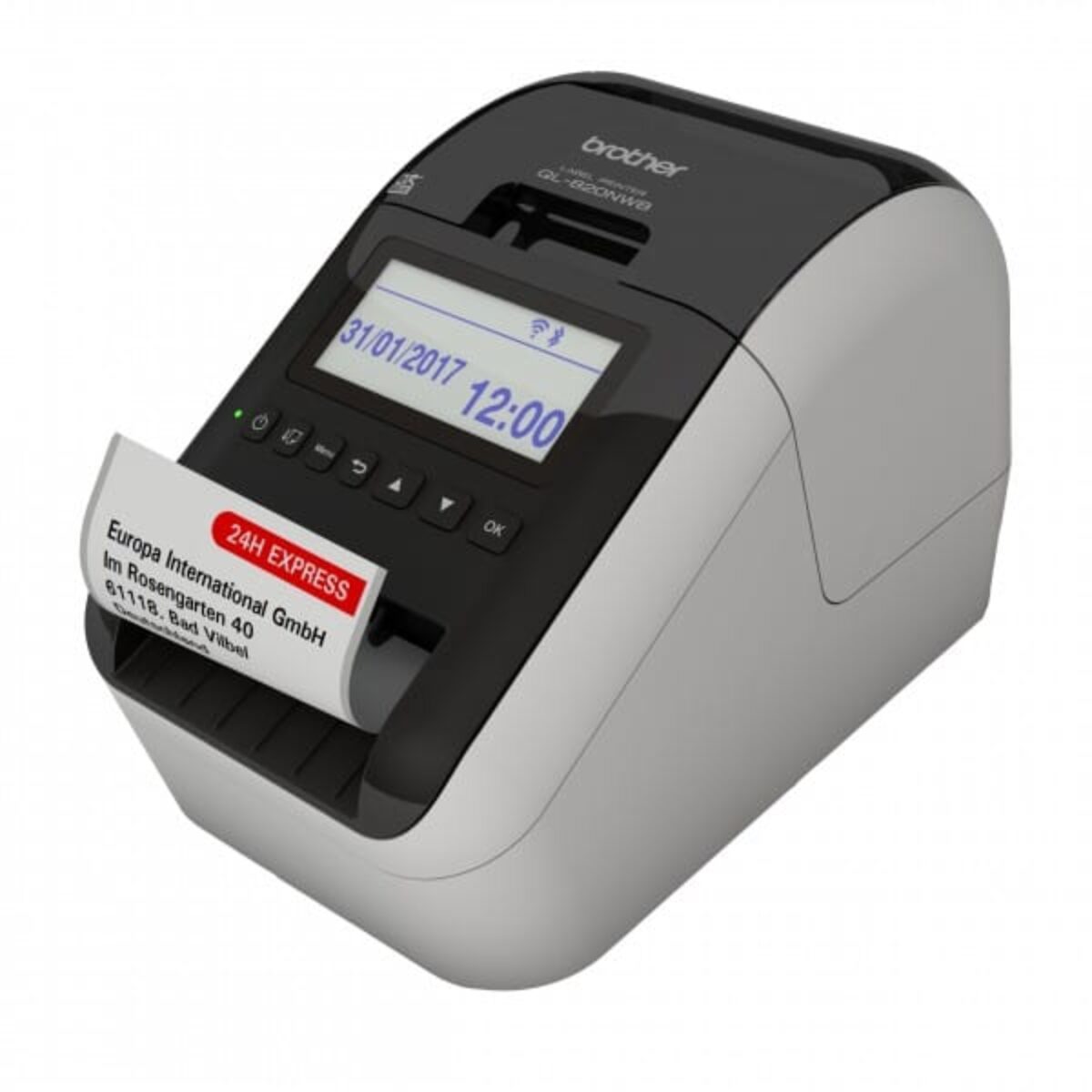 Máy in nhãn nhiệt Brother QL-1110NWB 103mm, LAN, Wi-Fi, BT0