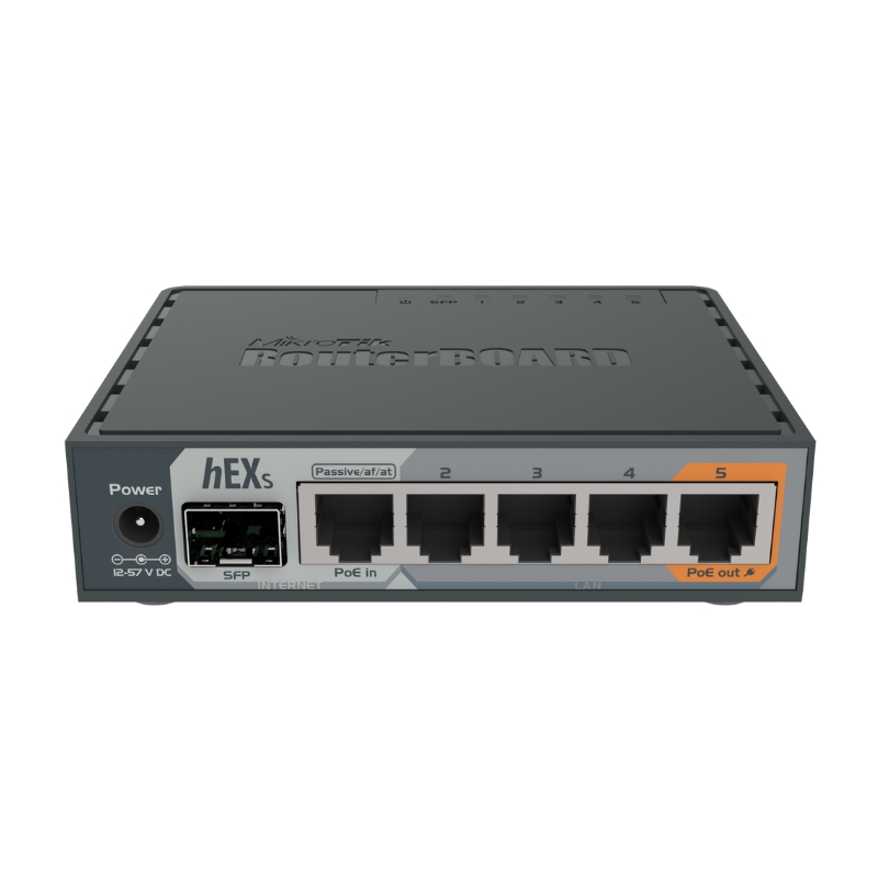 Router có dây MikroTik hEX S (RB760iGS) - 5 cổng GE, SFP0