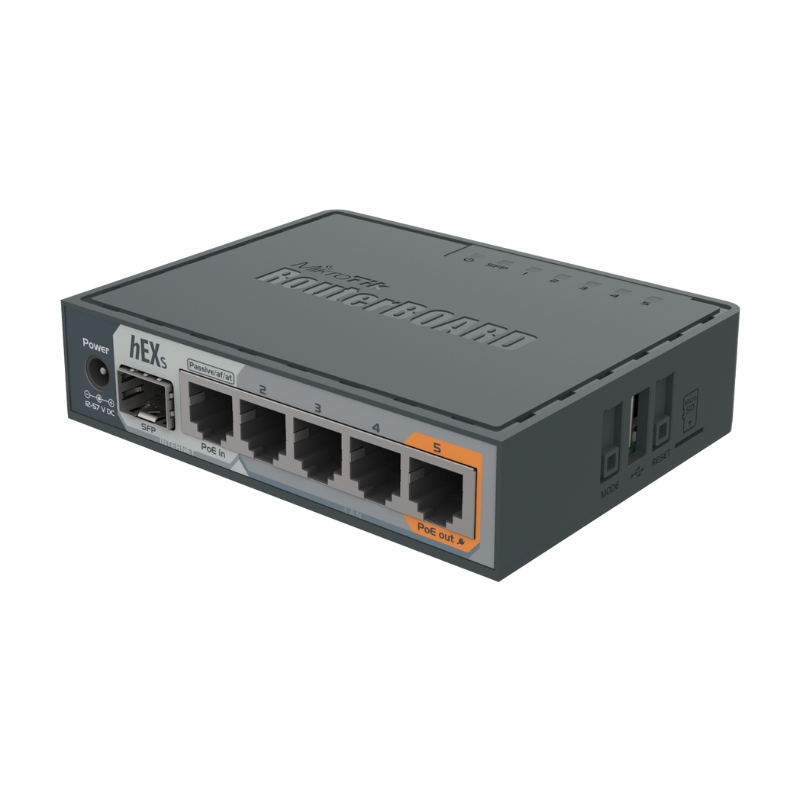 Router có dây MikroTik hEX S (RB760iGS) - 5 cổng GE, SFP3